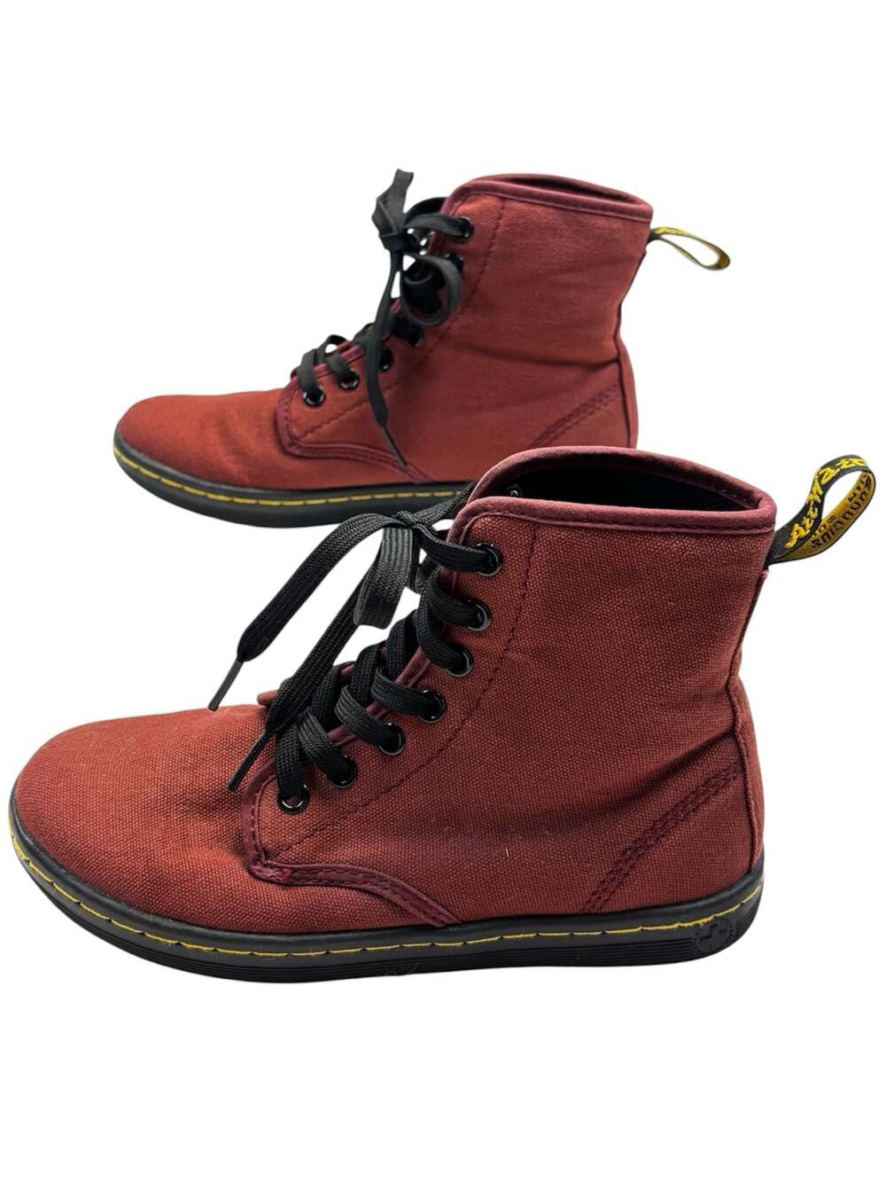 Dr. Martens Shoreditch Cherry Red Canvas Boots